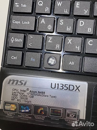 Нетбук msi u135dx