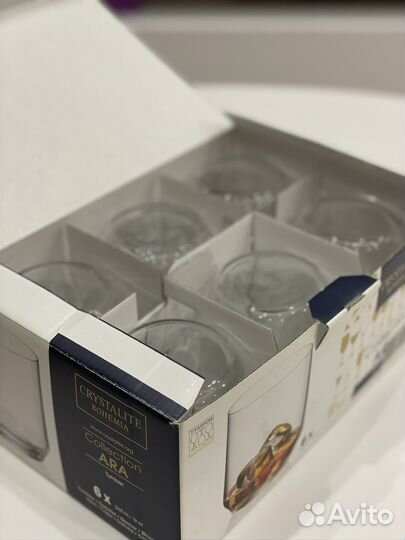 Набор стаканов под виски Crystalite Bohemia Quadro