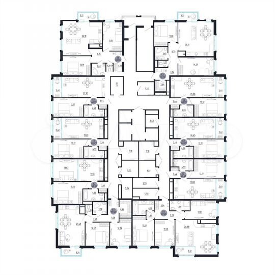 1-к. квартира, 44,4 м², 25/25 эт.
