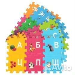 Коврик пазл Маша и Медведь Алфавит 72 детали