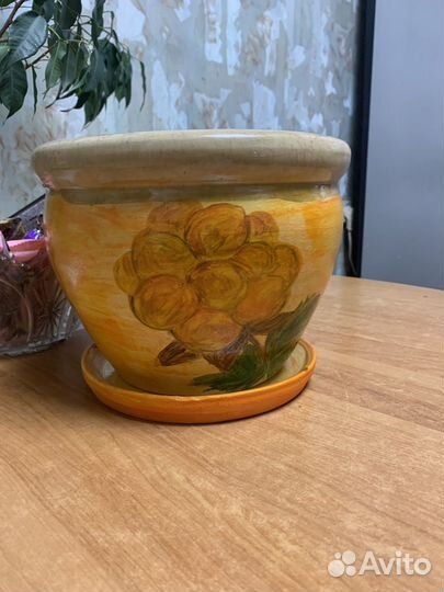 Цветочный горшок (глинянный)