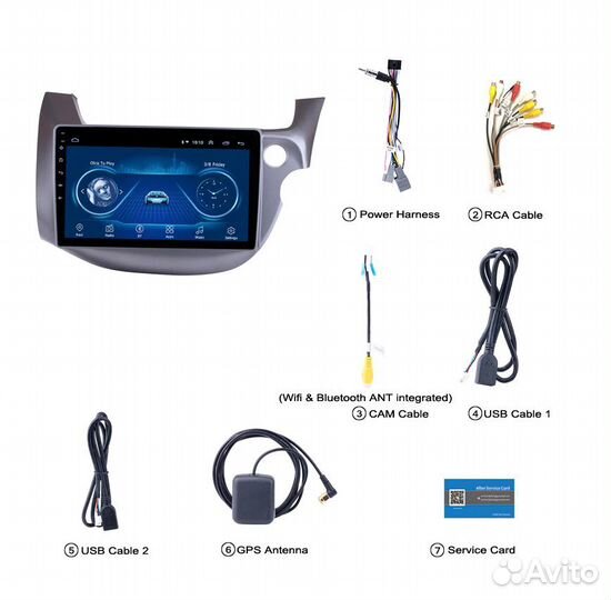 Honda Fit 2007-2013 Android магнитола 10