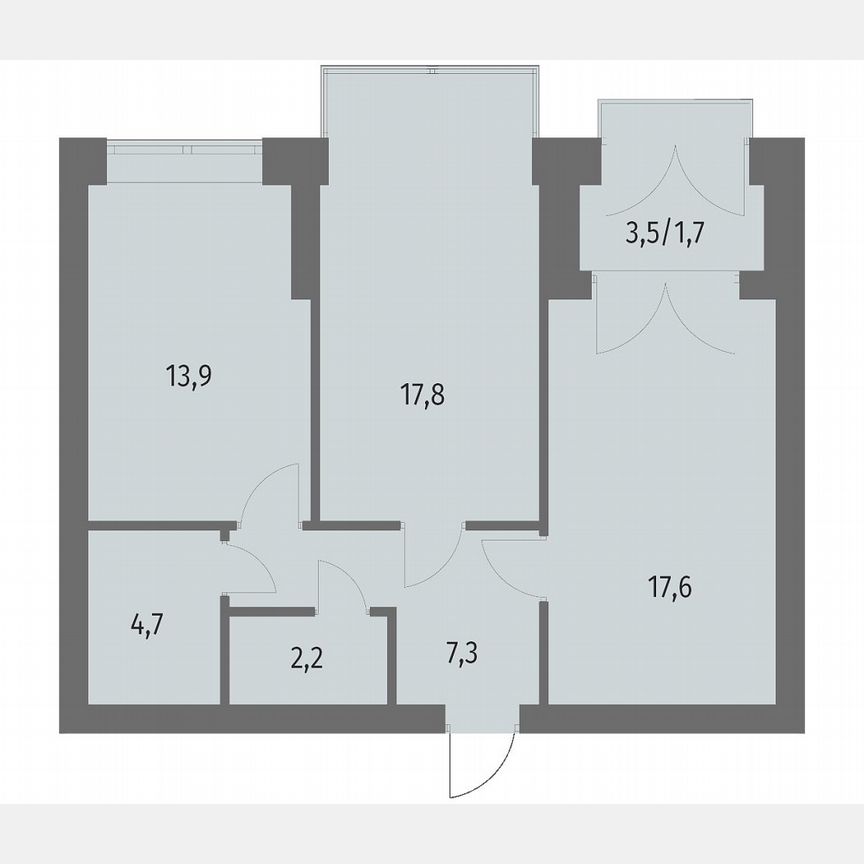 2-к. квартира, 65,3 м², 13/13 эт.