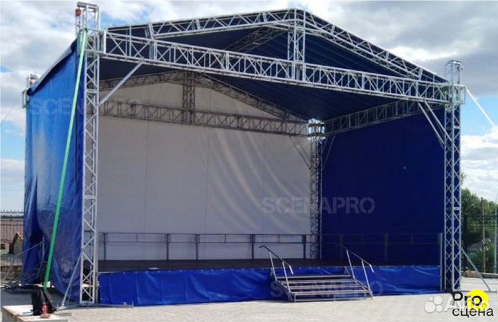 Алюминиевый сценический комплекс 10,8х7,2 м