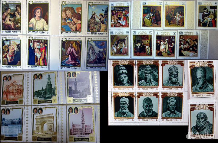 Марки. Аджман, Манама, Рас-эль-Хайма. (MNH)