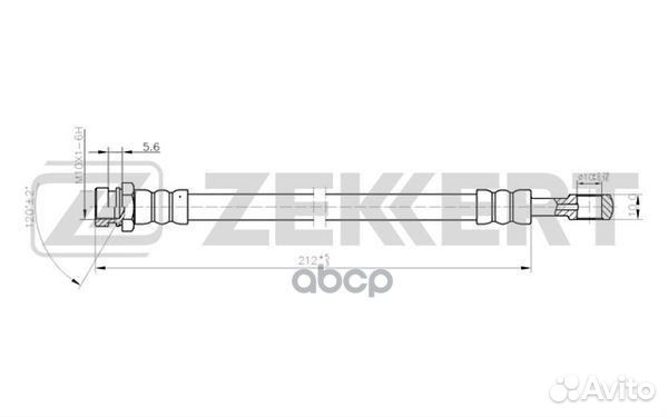 Шланг тормозной задний Kia Sorento 02- bs-9361