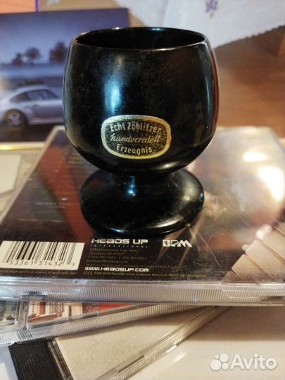 Рюмка из черной яшмы, ГДР, коллекционная, 70-е