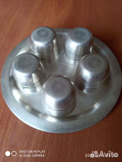 Набор коньячный из мельхиора СССР 80 гг