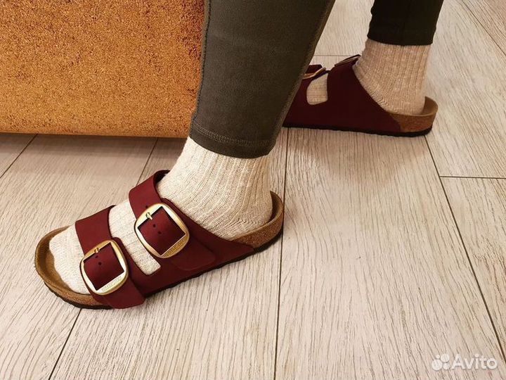 Сандалии Birkenstock Arizona бордовые