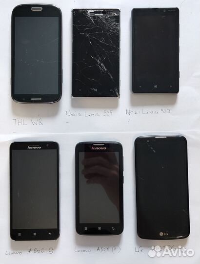 Смартфоны под восстановление или на запчасти