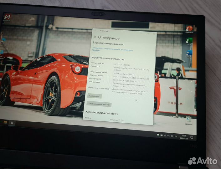 ThinkPad T480 IPS i7-8650 16/512 SSD 2акб