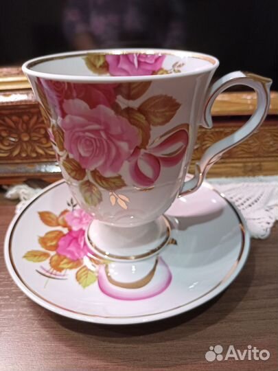 Бокал с блюдцем новый