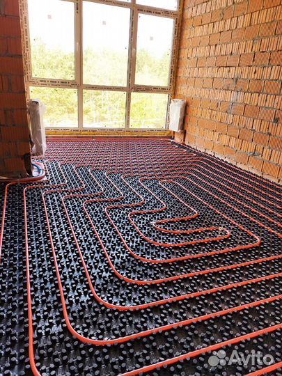 Монтаж водяного теплого пола