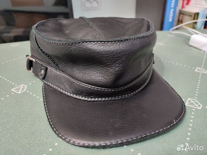 Кепка мужская кожаная - конфедератка