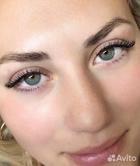 Наращивание ресниц-1D, 1.5D, 2D, 3D, Мокрый