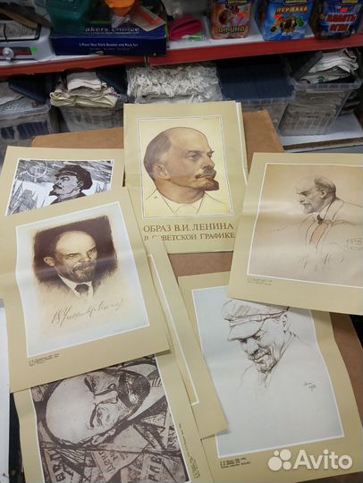 Наборы постеров(Ленин, комсомол. Октябрь, искусст)