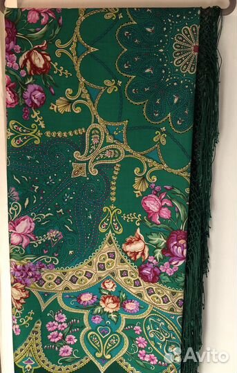 Павловопосадский Платок Шаль редкий колорит шерсть