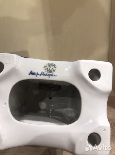 Гжель фарфор часы Георгий