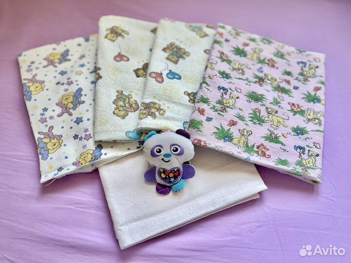 Пеленки детские пакетом фланелевые ситцевые