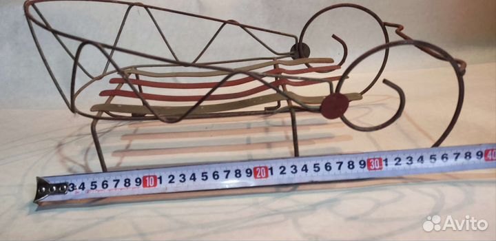 Металлические кукольные санки СССР