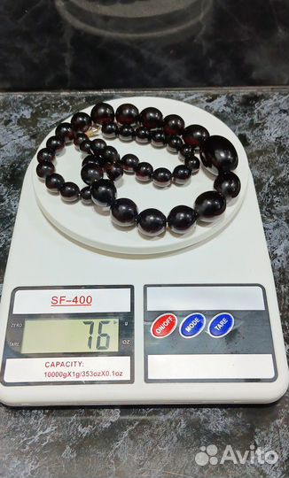 Бусы темный янтарь СССР
