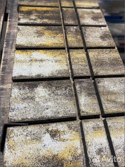 Тротуарная плитка брусчатка 100.200.60 серая
