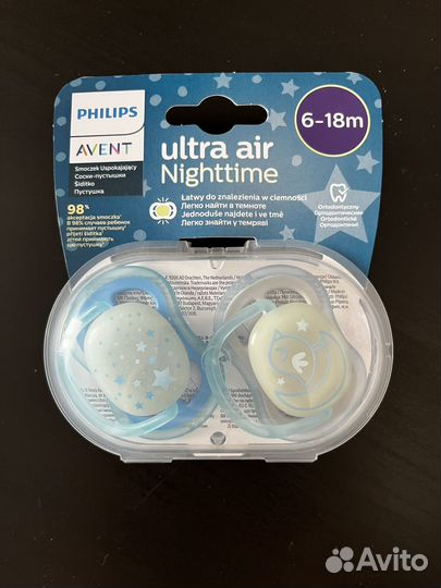Соска пустышка avent 6 18