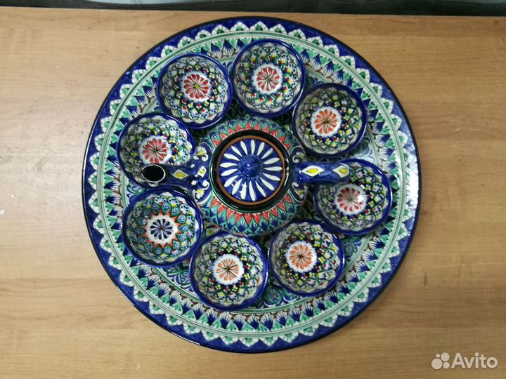 Риштанская керамика (комплект посуды)