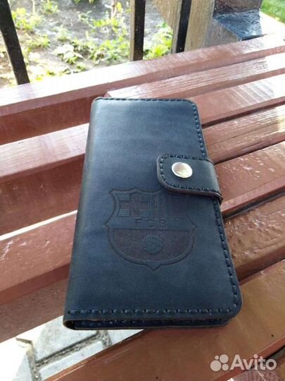 Чехол книжка для телефона из натуральной кожи
