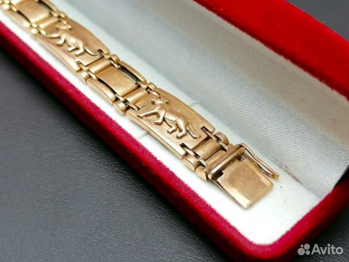 Золотой браслет 585 пробы массой 32.65 грамма 21см