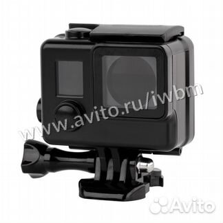 Черный матовый аквабокс для GoPro Hero 3+ /4