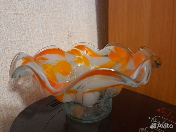 Ваза цветное стекло СССР