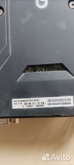 Видеокарта gtx 1060 6gb gigabyte