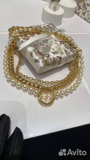 Колье бусы dior