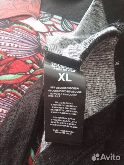 Новое платье Custo Barcelona черное с абстрактным