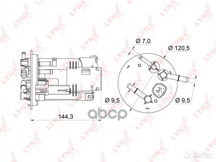 Фильтр топливный LF362M lynxauto