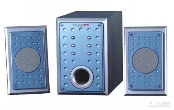Колонки Microlab M - 555 серебристо-голубой новые