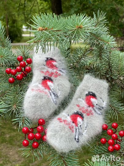 Детские пуховые носки 10-14 см Козий пух