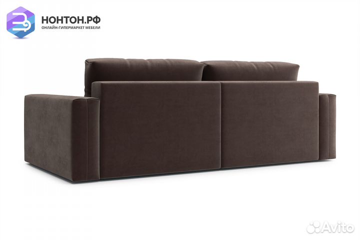Диван угловой тик-так Монарх коричневый