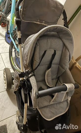 Коляска детская Indigo Alpina (2 в 1) Серая