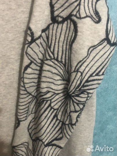 Удлиненный свитшот/ платье с вышивкой