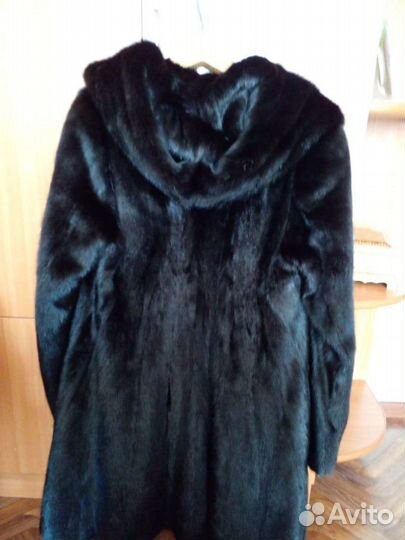 Шуба норковая с капюшоном 48 50