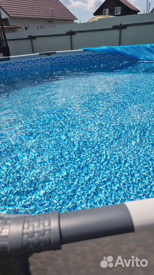 Каркасный бассейн 427*122бу 2мес, фильтр и пылесос