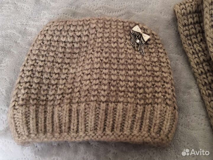 Комплект шапка и снуд зимний