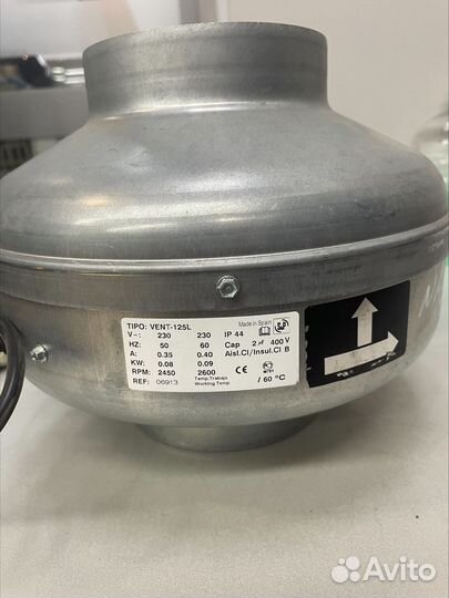 Канальный вентилятор vent 125 L
