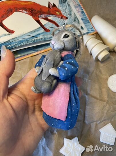 Ватные елочные игрушки