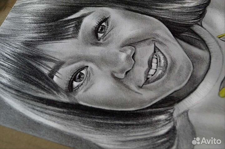 Портрет по фото карандашом