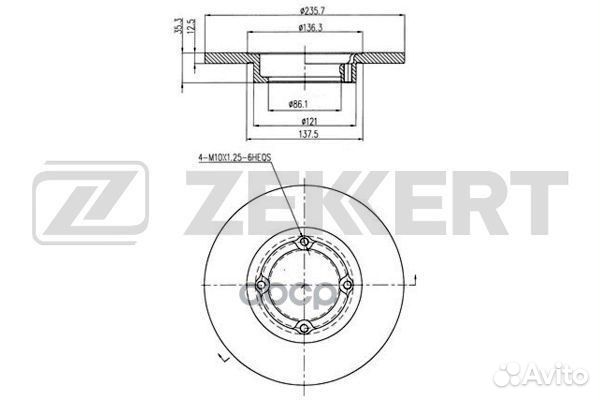 Диск торм. перед. Chevrolet Spark (M100 M200)