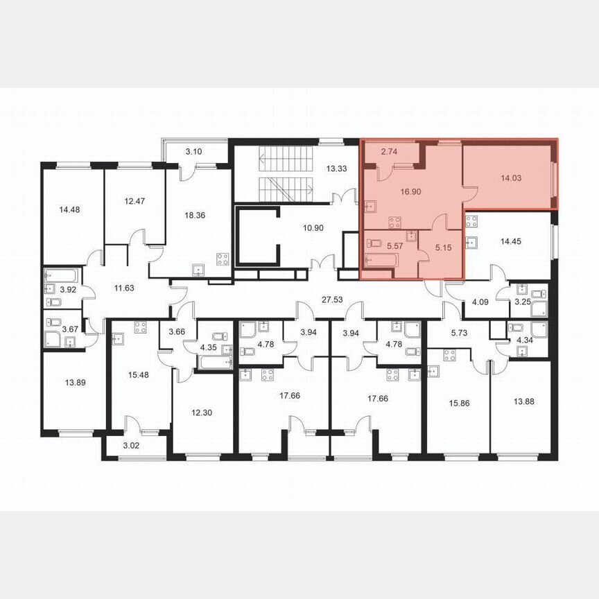 1-к. квартира, 43 м², 2/9 эт.