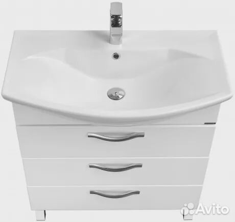 Тумба с раковиной Акватон 1a1413k0aa010 Белая